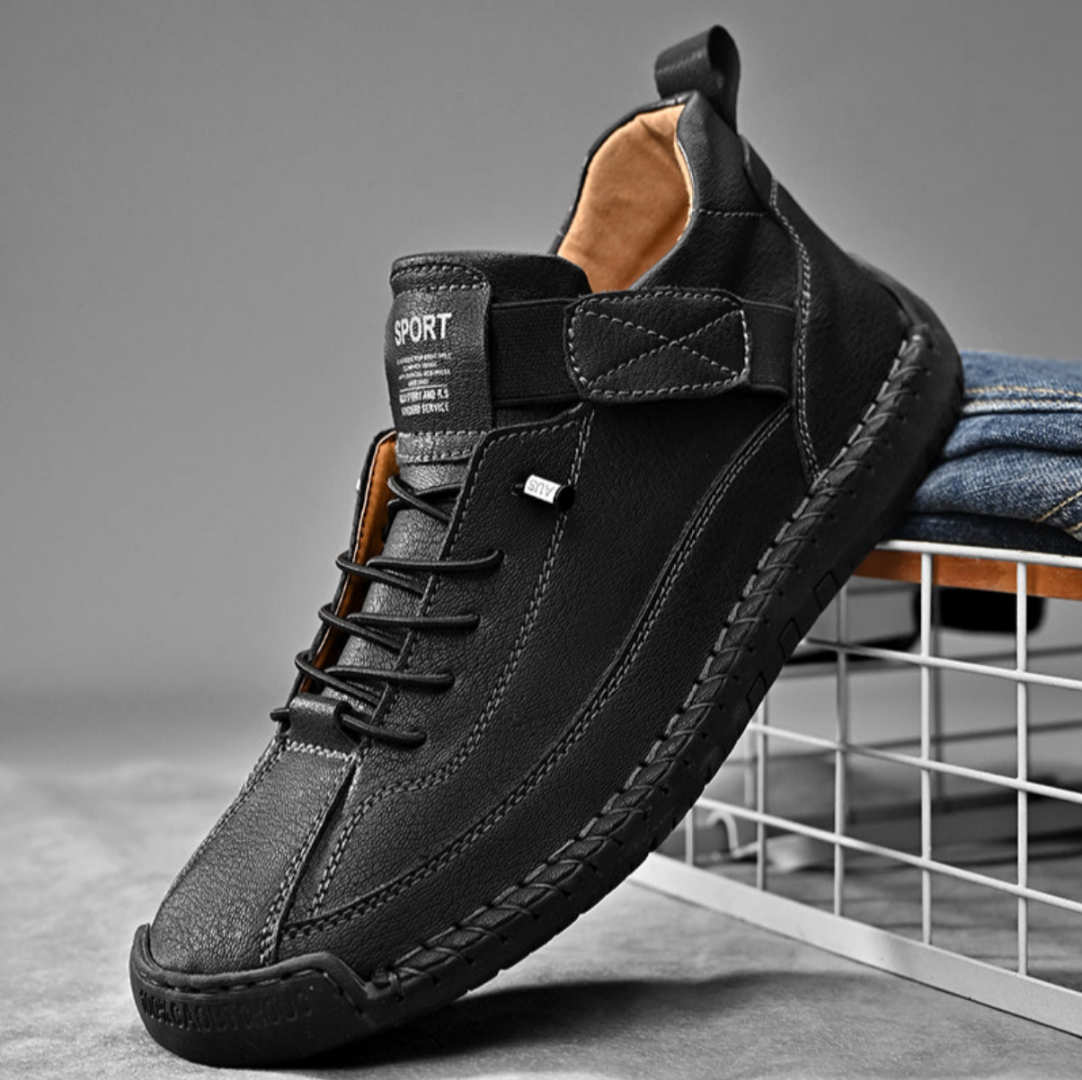 Eagle™ - Men's Hand-Stitched Leather Slip-On Loafers