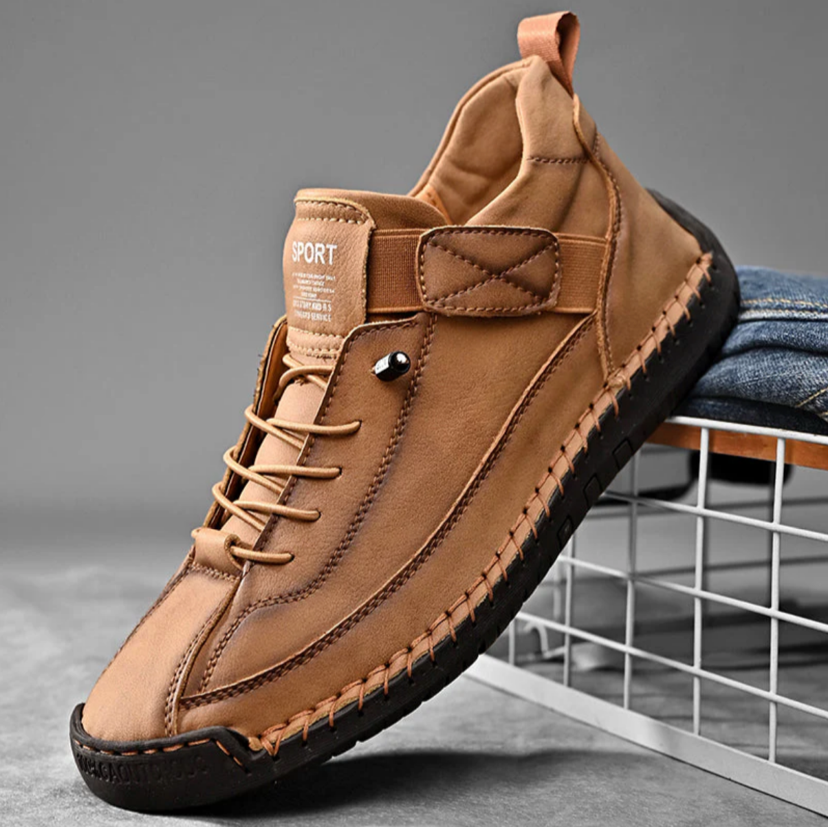 Eagle™ - Men's Hand-Stitched Leather Slip-On Loafers