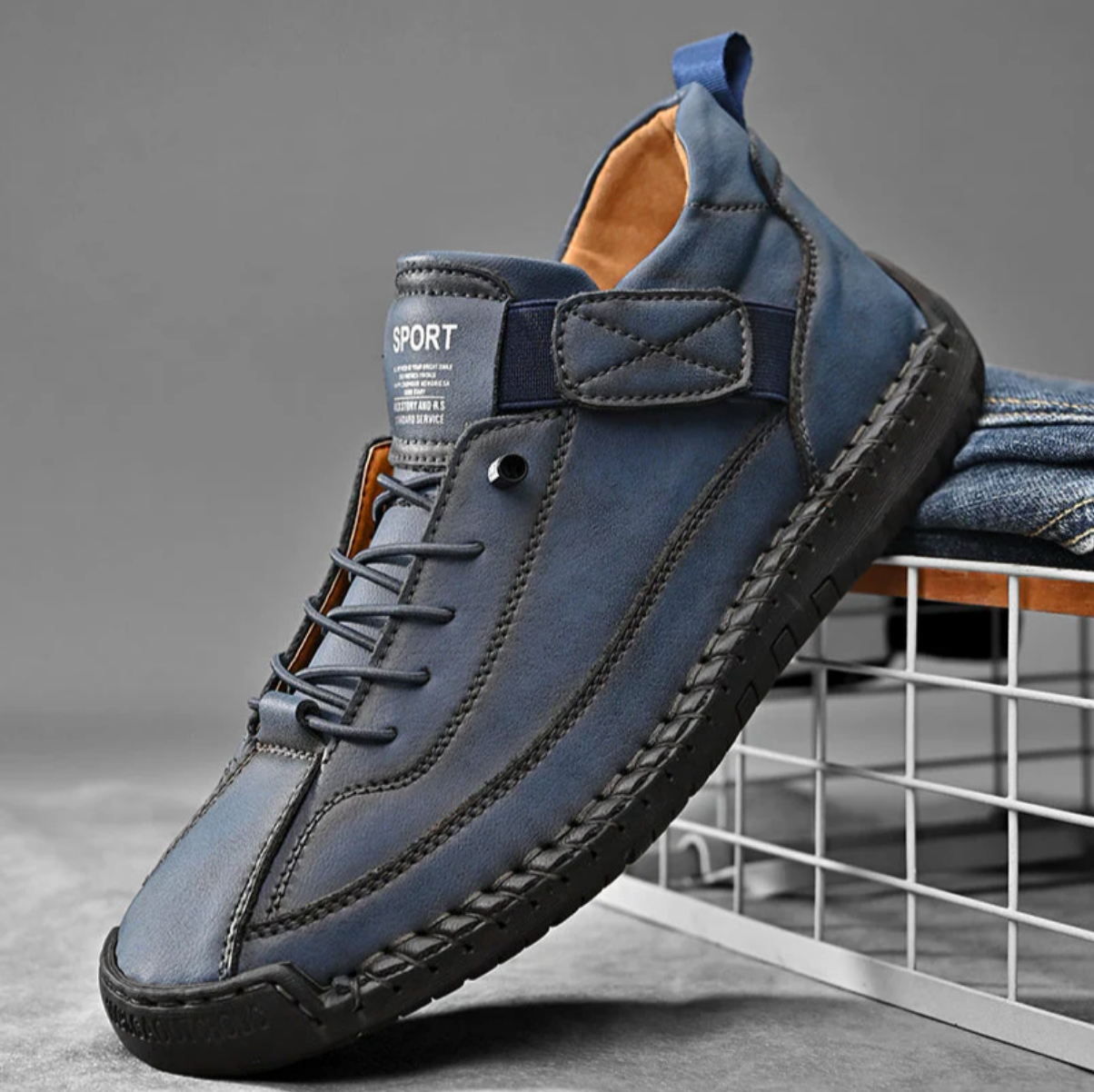 Eagle™ - Men's Hand-Stitched Leather Slip-On Loafers